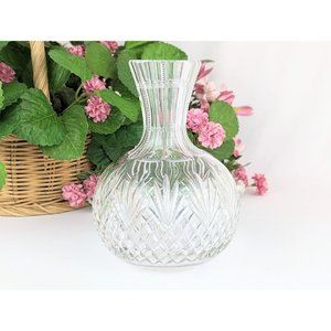 Antique Clear Cut Glass Carafe Crystal Decanter American Brilliant Period ABP